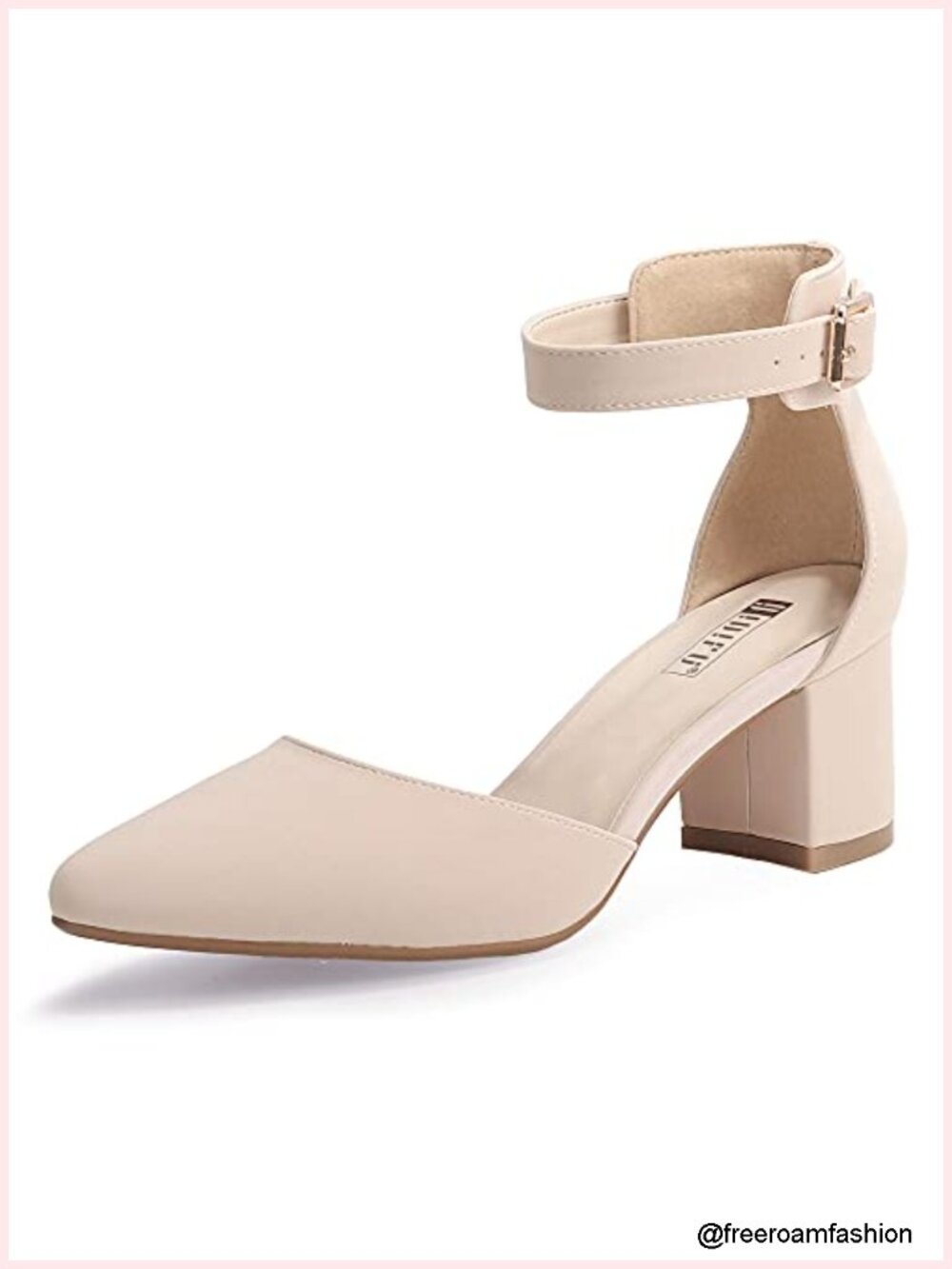 CHUNKY LOW BLOCK HEEL PUMPS ANKLE STRAP CLOSED TOE WEDDING DRESS SHOES